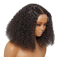 Short Bob Lace Front Wig Black Curly Bob Wigs for Black Women Synthetic Fiber Hair Wigs