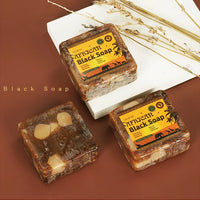 100g Natural African Black Soap With Organic Shea Butter Anti Rebelles Treatment Acne Moisturizing SkinCare Handmade Body Bath