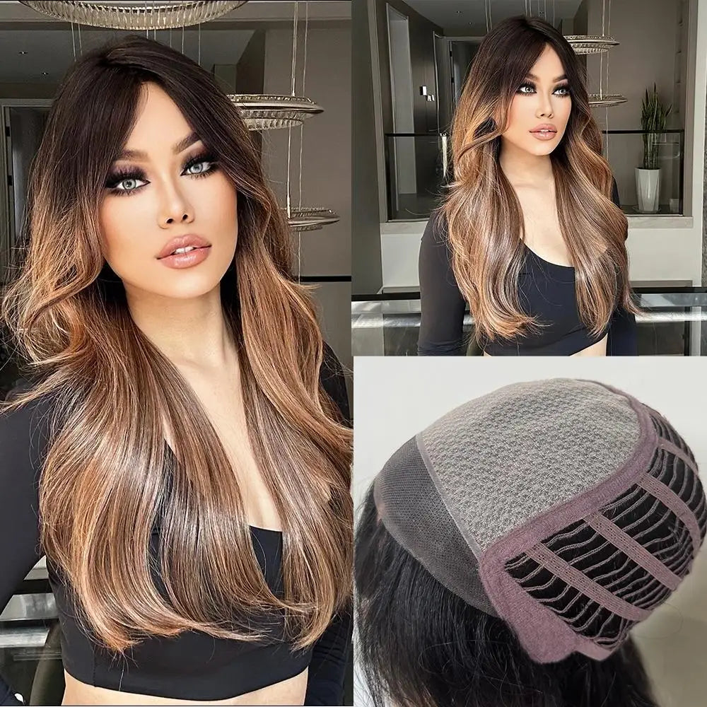 New Arrival High Quality Transparent Lace Synthetic Fiber Monofilament Mono Lace Wigs for Women Heat Resistant White Wig