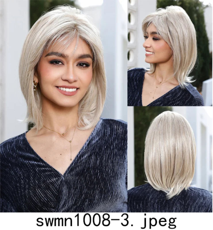 New Arrival High Quality Transparent Lace Synthetic Fiber Monofilament Mono Lace Wigs for Women Heat Resistant White Wig