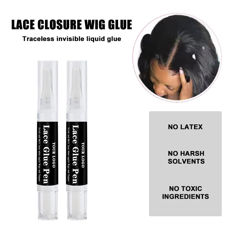 Wholesale 5ml Lace Glue Pen Waterproof Wholesale Custom Label Strong Hold Invisible Bonding Adhesive for Lace Frontal Wig