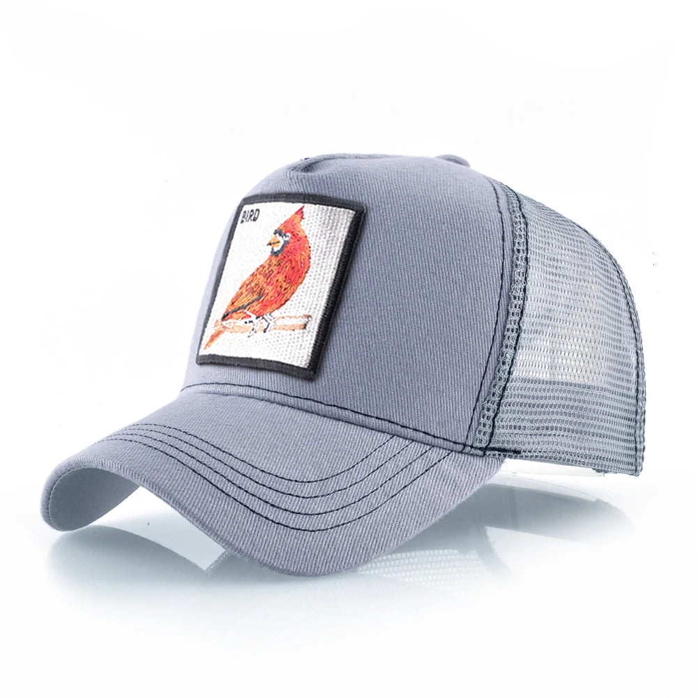 New Fashion Baseball Caps Men Women Snapback Mesh Baseball hats With Horse Embroidery Patch Trucker Casquette Summer Visor Caps