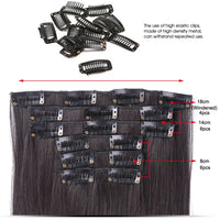 Alileader Synthetic Hair 16 Clip In Hair Extension Clip For Women 6Pcs/Set Hair Extension Clip In Ombre Fake Hairpiece Long Wavy