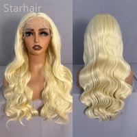 Hot Selling Pre Plucked Hairline 613# Kinky Straight Heat Resistant Glueless Synthetic Lacefront Wig for Black Womens Daily Use