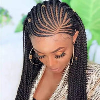 36inch Synthetic Braid Lace Front Wigs for Women Glueless African Box Braided Laces Wigs Vendors Wholesale