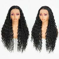 Wholesale 13*4 Premium Lace Long Straight Heat-Friendly Synthetic Glueless Lace Front Wigs High Temperature Fiber for Women
