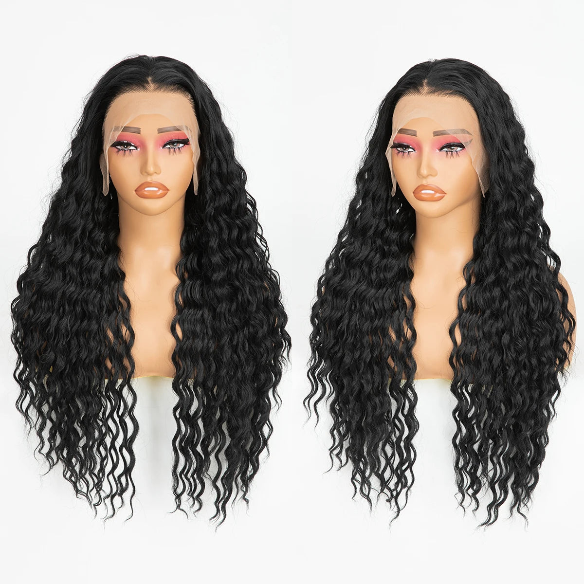 Wholesale 13*4 Premium Lace Long Straight Heat-Friendly Synthetic Glueless Lace Front Wigs High Temperature Fiber for Women