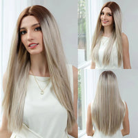 New Arrival High Quality Transparent Lace Synthetic Fiber Monofilament Mono Lace Wigs for Women Heat Resistant White Wig