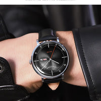 Carnival Brand 3D Curved Dial Luxury Sapphire Automatic Watch for Man Leather MIYIOTA Mechanical Watch Sports Wristwatch Male