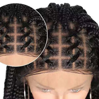 New Braided Synthetic Full Lace Wig for Black Women 36 Inches Braiding Hair Knotless Box Braids Wigs