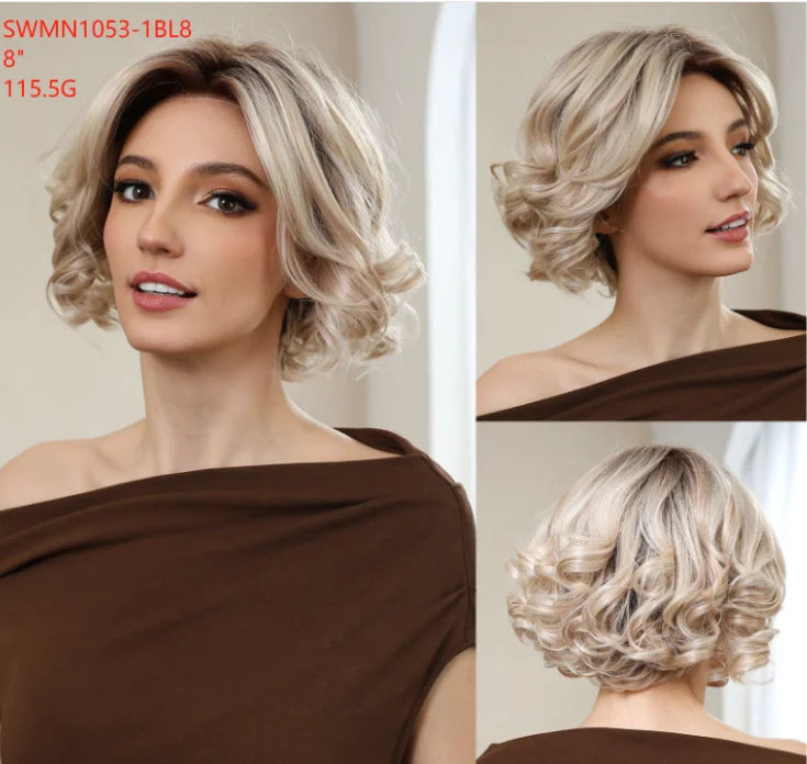 New Arrival High Quality Transparent Lace Synthetic Fiber Monofilament Mono Lace Wigs for Women Heat Resistant White Wig