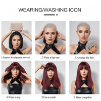 European and American Fashion Lace Lace Small Roll Wig African Afro Long Roll Synthetic High Temperature Silk Wig