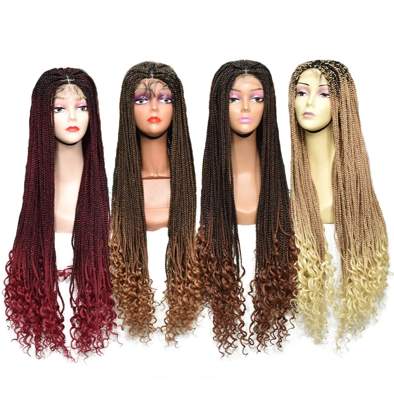 Wholesale 32-Inch Fashion Braid Wig Different Colors High Quality Synthetic and Lace Fast Selling with Large Stock