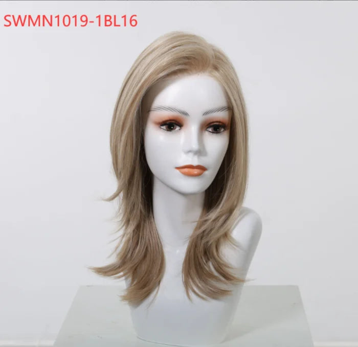 New Arrival High Quality Transparent Lace Synthetic Fiber Monofilament Mono Lace Wigs for Women Heat Resistant White Wig