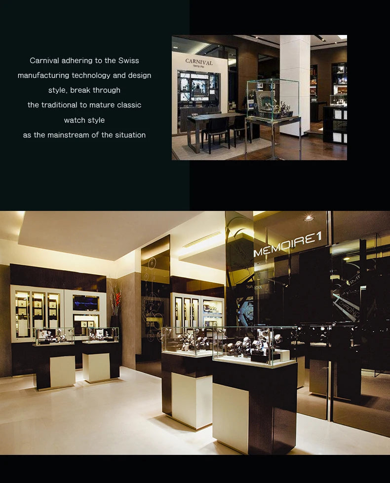 Carnival Brand 3D Curved Dial Luxury Sapphire Automatic Watch for Man Leather MIYIOTA Mechanical Watch Sports Wristwatch Male