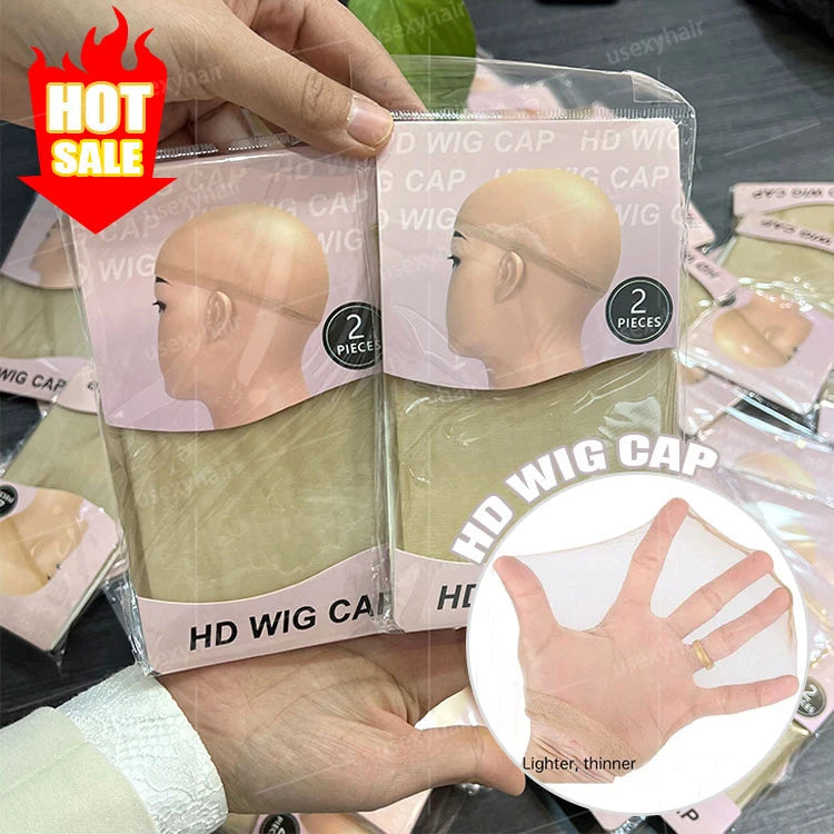 Custom LOGO Ultra Sheer Nylon Wig Caps Hd Lace Wig Cap Private Labels Fits Naturally to the Skin Wig Caps Wholesale