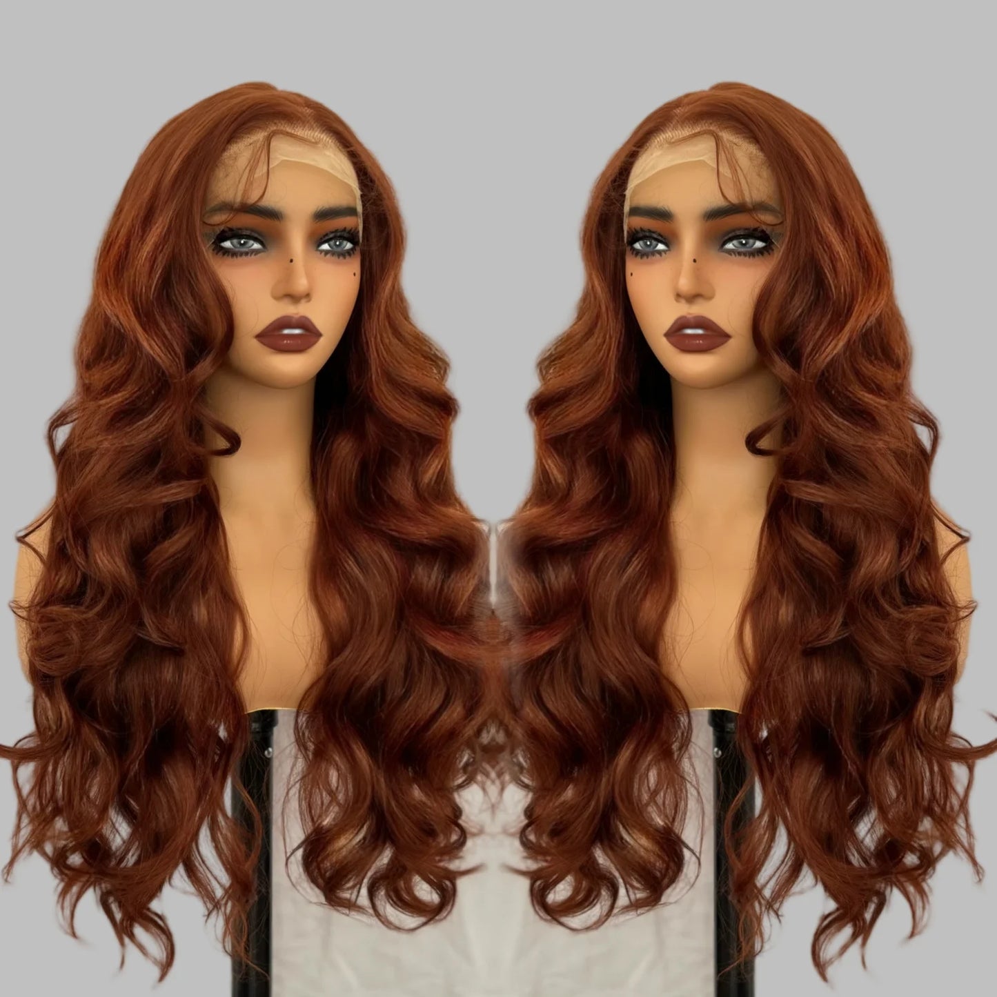 Hot Selling Pre Plucked Hairline 613# Kinky Straight Heat Resistant Glueless Synthetic Lacefront Wig for Black Womens Daily Use