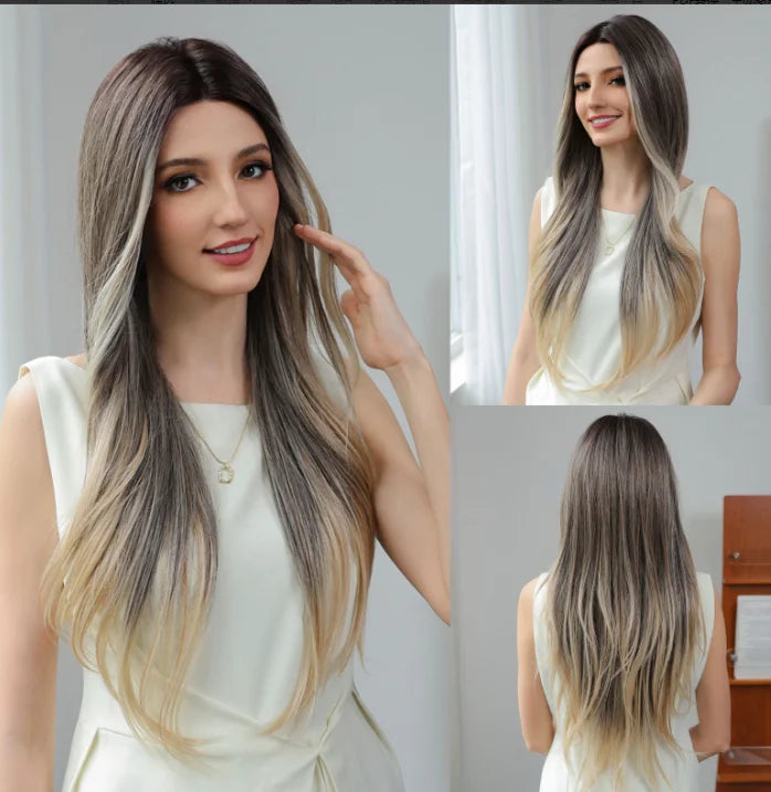 New Arrival High Quality Transparent Lace Synthetic Fiber Monofilament Mono Lace Wigs for Women Heat Resistant White Wig