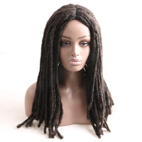 Harmony Hair 18inch Dreadlocks Synthetic Wigs for Men Dreadlock Wig Women None Lace Wigs for Black Low Temperature Synthetic