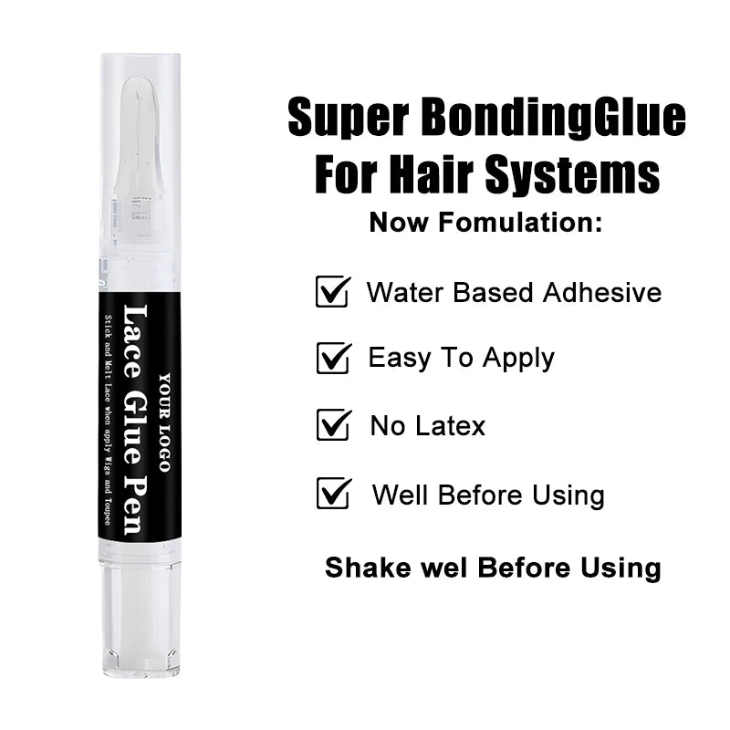 Wholesale 5ml Lace Glue Pen Waterproof Wholesale Custom Label Strong Hold Invisible Bonding Adhesive for Lace Frontal Wig
