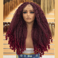 Hot Selling Pre Plucked Hairline 613# Kinky Straight Heat Resistant Glueless Synthetic Lacefront Wig for Black Womens Daily Use