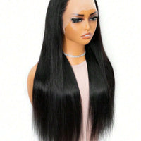250% Density 360g 13x4 Straight Lace Front Wig with Baby Hair, Pre-Plucked HD Transparent Human Hair Wig for Women