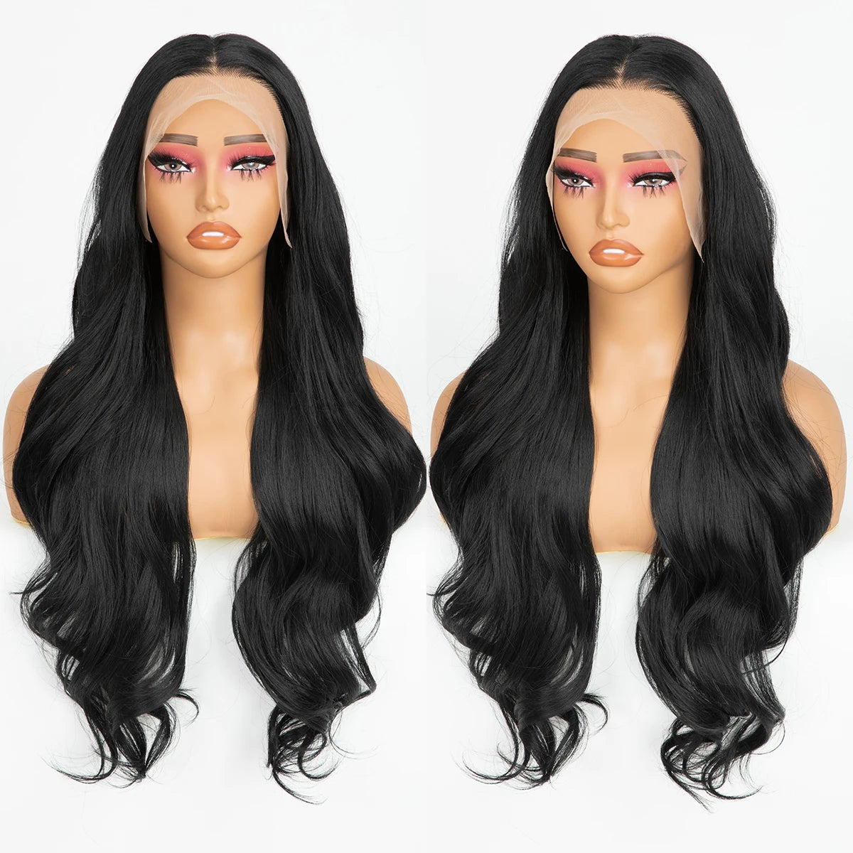 Wholesale 13*4 Premium Lace Long Straight Heat-Friendly Synthetic Glueless Lace Front Wigs High Temperature Fiber for Women