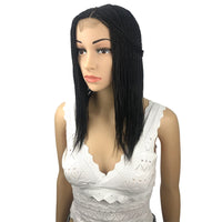 Twist Wig for Black Women Hand Tied Lace Part Braided Synthetic Hair Kinky Curl Transparent Lace High Temperature Fiber Soft
