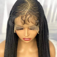 36inch Synthetic Braid Lace Front Wigs for Women Glueless African Box Braided Laces Wigs Vendors Wholesale