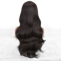 Wholesale Machine Made 28 Inch Long Natural Wave High Temperature Synthetic Hair Wigs 150% Density Unique Color Bangs Wig