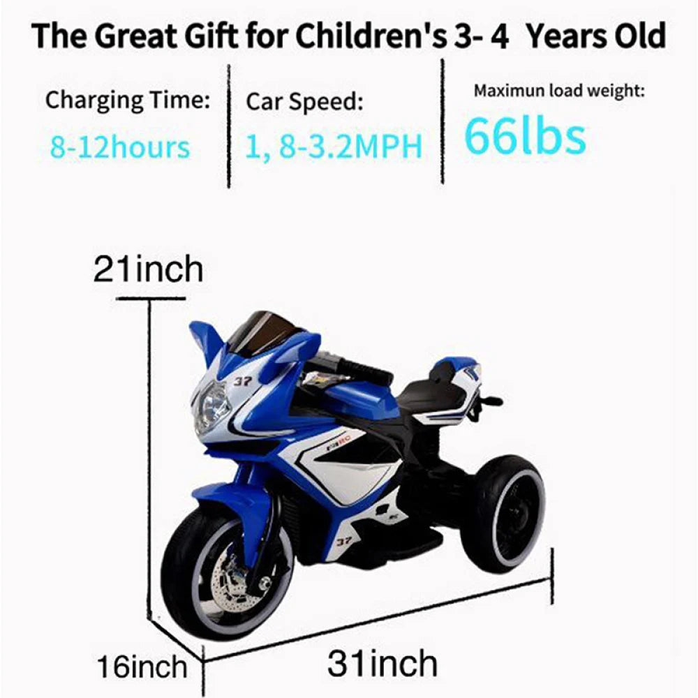 6V Kids Electric Scooter/ Small Kids Toys Scooter/ Kids Electric Car/electric Ride on Motorcycle for 3-4 Years Boys