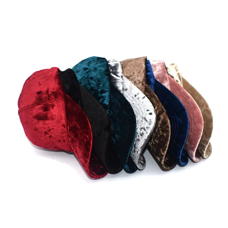 Winter Streetwear Golden Velvet  Baseball Cap For Women and Men Hip Hop  Outdoor Warm Sun Hat Soft Adjustable Casquette Cap