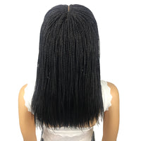 Twist Wig for Black Women Hand Tied Lace Part Braided Synthetic Hair Kinky Curl Transparent Lace High Temperature Fiber Soft