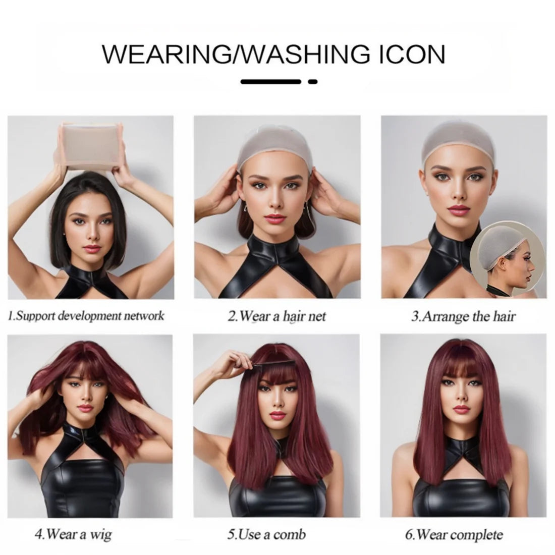 Transparent Lace Synthetic Lace High Quality Synthetic Synthetic Hair Short Wigs Curly Wigs Rose Net Wig