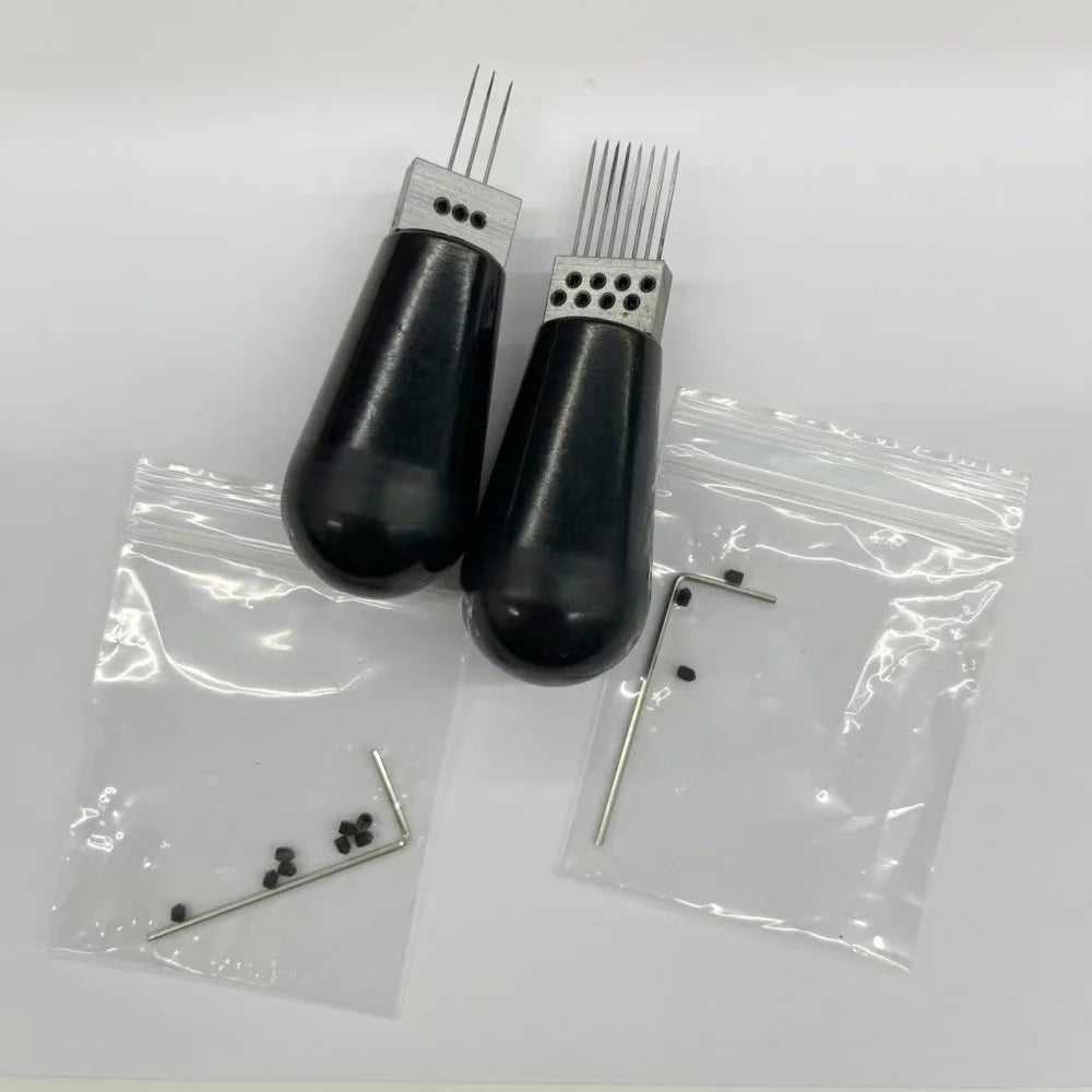 Wholesale 8 and 3 Needle Hair Injection Needle Tool for Ventilating PU Hairpieces Toupee Topper Wig Making Repair Tools