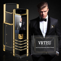 Free Gift Leather Bags Meatl Body Luxury Bar Phone V10 Dual Sim Bluetooth Mobile Cellphone Vibration Mp3 Mp4 FM