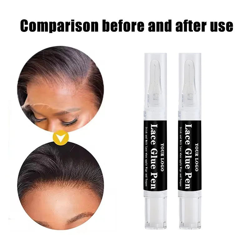 Wholesale 5ml Lace Glue Pen Waterproof Wholesale Custom Label Strong Hold Invisible Bonding Adhesive for Lace Frontal Wig