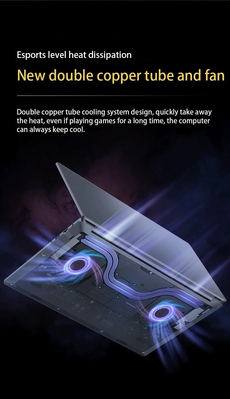 15.6 inch Laptop Intel Core i7-1255U i9-12900H Ultrabook Computer 2*DDR4 MAX 64GB RAM 2*M.2 2TB SSD Notebook Fingerprint unlock