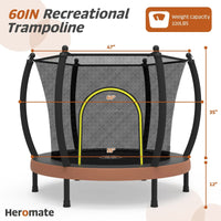 Zoshine Outdoor Sports Trampoline Children Trampoline 60inch Sports Fitness Supplies Toys for Children