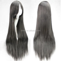 Long Straight Cosplay Wig Red Fan Wig 40inches 100 Cm Synthetic Hair Wigs