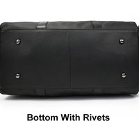 Natural Cowskin Travel Bags Waterproof Men's Leather Overnight Bag Handbag For Plane Luggage Men Male Weekend Bag Business 55cm