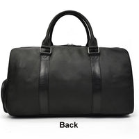 Natural Cowskin Travel Bags Waterproof Men's Leather Overnight Bag Handbag For Plane Luggage Men Male Weekend Bag Business 55cm