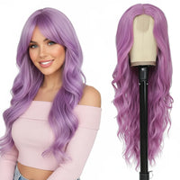 13x4 HD Lace Front Wig 26 Inch Heat Resistant Synthetic Wig - Middle Part Long Curly Hair for Women, Daily Use & Party Wear