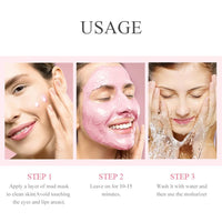 7pcs Japan Sakura Mud Face Mask Deep Cleansing Remove Blackheads Oil-Control Clay Mask Moisturizing Packs Facial Skin Care