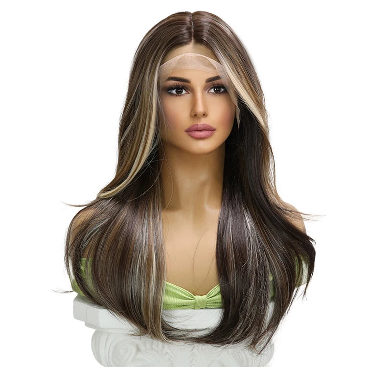 2025 Hot Selling T-shaped Lace Wig Natural Fiber Synthetic Woman Wigs Cheap Hair Wigs for Women SM9239