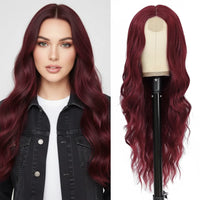 13x4 HD Lace Front Wig 26 Inch Heat Resistant Synthetic Wig - Middle Part Long Curly Hair for Women, Daily Use & Party Wear