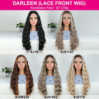 Julianna Lace Front Wig Highlight Ombre Colored Natural Hairline Heat Resistant Body Loose Deep Wave Synthetic Lace Frontal Wig