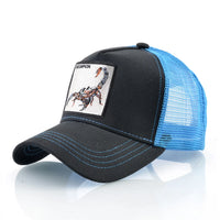 K Four Season Men's Trucker Caps With Scorpion Patch Snapback Hip Hop Baseball Cap For Women Adjustable Unisex Baseball Hats