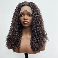 Wholesale 13x4 HD Transparent Lace Frontal Wig Deep Water Wave Synthetic Wigs for Black Women Heat Resistant Brazilian Style