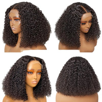 Short Bob Lace Front Wig Black Curly Bob Wigs for Black Women Synthetic Fiber Hair Wigs